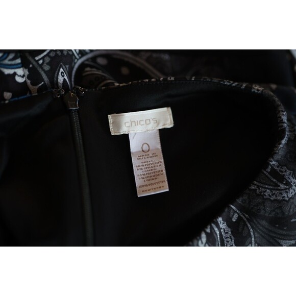 Chicos Dress Womens Colorful Paisley Lined Sleeveless A Line Sheath Size 0 - Picture 4 of 11